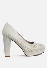Jastour Platform Block Heel Pumps