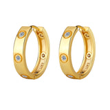 S925 Silver Simple 6 Diamond Moissanite Fashion High Sense Female Earrings