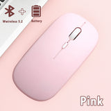 Bluetooth 5.0 Wireless Mouse Ultra Slim Portable Silent Ergonomic for Laptop Tablet PC MacBook Phone Adjustable DPI Ergonomic