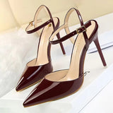 BIGTREE Shoes Fashion High Heels Shoes Patent Leather Woman Pumps Sexy Women Heels Blue Sliver Stiletto Heels Women Sandals 2026