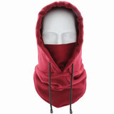 Thermal Fleece Balaclava Hat Hooded Neck Warmer Cycling Face Mask Outdoor Winter Skiing Sport Face Mask Men Cycling Masked Caps