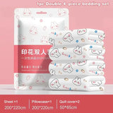 New Disposable 3/4-Piece Bedding Set, Thickened Disposable Bed Sheets Duvet Covers Pillowcases For Hotel Travel Camping Use