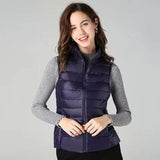 2026 White Duck Down Jacket Women Vest Autumn Winter Sleeveless Waistcoat Warm Lightweight Puffer Jacket Female Tops Outwear