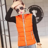 2026 New Winter Underwaist Coat Long Hooded Quilted Puffer Vest Female Warm Thicken Outwear Womens Jacket Sleeveless Waistcoat