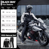 SULAITE Motorcycle Raincoat Suits Men Waterproof Rain Gear Rain Jacket Reflective Work Rain Coats Lightweight Hiking Rainsuit