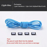 Fashion No Tie Shoelaces Elastic Laces Sneakers Flat Shoe Laces Without Ties Kids Adult Quick Shoelace One Size Fits All Shoes