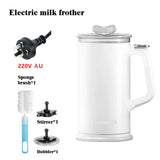 110V/220V Milk Frother 4-in-1 Home Coffee Latte Maker Hot Cold Beverages  Dual Function Stainless Steel Electric Milk Frother