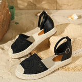 New 2026 Summer Women's Vintage Flats Hemp Rope Bottom Sandals Comfortable Sandals Women's Fisherman Sandals Sandalias De Mujer