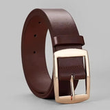 Fashion Luxury Belt for Men PU Leather Belt Metal Pin Buckle High Quality Brand Designer Waist Strap Belt For Jeans Women's Belt