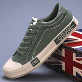 2026 New Men Canvas Shoes Breathable Outdoor Mens Casual Shoes Comfortable Spring Autumn Cloth Flat Shoes Black Walking Sneakers