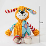 Cute Animals Plush Dogs Cats Toy Interactive Squeaky Puzzle Toy Bite Resistant Teeth Grinding Cleaning Pet Chewing Supplies
