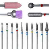 14pcs/set Nail Drill Machine Bit Nail Gel Removal Polishing Tools Pedicure Manicure Rotary Grinding Buffer Polisher
