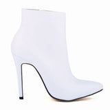 Women Short Boots Pumps Sexy Pointed Toe Side Zipper Super High Heels Stiletto 2026 Female Party Ankle Boot Shoes Botas De Mujer