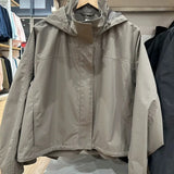 2026 Autumn Women Windproof Jacket Coat Fashion Hooded Stand Collar Thin Jacket Femme Casaco Abrigo Streetwear