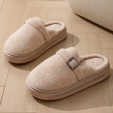 Luxury Plush Platform Slippers for Warm Indoor Comfort
