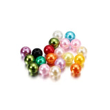 10-1000pcs/lot 3-20mm Straight Holes Acrylic Imitation Pearl Beige Bracelet Round Beads For DIY Craft Jewelry Making Supplies