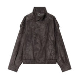 Women's Faux Leather Jacket New Fashion Long Sleeve Versatile Jacket Personality Chic Women Coat Autumn Winter Ladies Outerwear