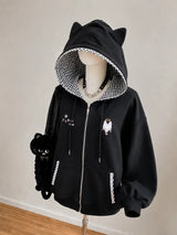 American Vintage Japanese Jacket Hooded Women 2026 Cotton Coats Outwear Design Subculture Gothic Sweatshirts Harajuku