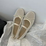 2025 New Luxury Spring/Summer Women Mesh Hollow Elastic Band Flat Bottom Non slip Casual Shoes Flat Bottom Shoes