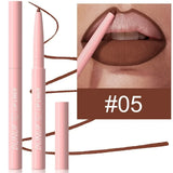 Lip Liner Pencil Long-Lasting Matte Creamy Plumping Lip Stain Waterproof Natural Nude Brown Slim Lip Liner Makeup