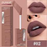 Matte Velvet Lipstick Lip Gloss Waterproof Smooth Long-Lasting Non-sticky Non-transfer Deep Red Nude Y2K Daily&Party Makeup Gift