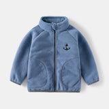 Ircomll New Children Boys Polar Fleece Jacket Autumn Winter Kids Coat Causal Toddler Stand Collar Zipper Outwear Boys Clothing