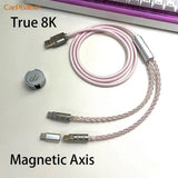 8k Magnetic Lighting Supports Dual 1 in 2 Type-C Magnetic Axis Keyboard Cable Mechanical Keyboard Cable Usb to Type C