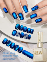 15ml Snow Pear Crushed Ice Cat Eye Gel Nail Polish,  Shiny Bubble-Free UV/LED Quick-Drying Gel Suitable For Nail Art DIY Design