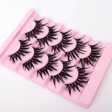 Yiernuo 1/5 Pairs Cosplay Anime Eyelashes Manga Lashes Dramatic Fairy Clusters Lashes Wet Look Lashes