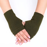 Women Stylish Hand Warmer Winter Gloves Arm Crochet Knitting Faux Wool Mitten Warm Fingerless Glove Twist Pattern Women Gloves