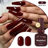 Single-use 15ml gel nail polish, convenient for home or salon manicures, easy to remove.