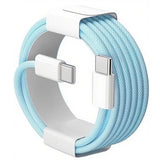 60W PD Nylon Braided USB-C to USB C Fast Charger Cable For iPhone 17 16 15 /Pro Max Compatibility Samsung Type C Fast Charging