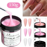 2/3Jars Poly Nail Gel UV LED Cured Builder Nail Gel Set Light Nude Pink Clear Extension Nail Solid Gels For DIY At Home Salon
