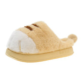 3D Cat Paw Plush Slippers Warm Slip-on House Shoes Anti Slip Flat Thermal Slippers Furry Paw Couple Slippers for Autumn Winter