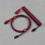 LANO USB-C to Type-C Coiled Cable Gamer Keyboard Custom Coil Type USB C Cable With Detachable Pilot Connector