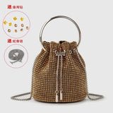 Women's bag 2024 a w bucket bags Women's inlaid diamond bag Fashion dinner women luxury single shoulder designer handbags