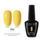 NAILCO 15ml Nails Art Gel Lack Polish Summer Hybrid Nail Varnish Manicure UV Top Coat Base HEMA TPO FREE Esmalte Nail Gel Polish