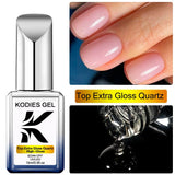KODIES GEL Diamond Top Coat No Wipe Super Shiny 15ml HEMA /TPO Free Gel Nail Polish Crystal Shine Gel Finish All for Manicure