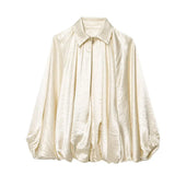 Women's Bomber Jacket Long Sleeve Pleats Street Wear With Zipper Green Beige Vintage Oversize Zip Up Casual Summer Jacket female