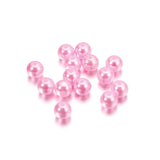 10-1000pcs/lot 3-20mm Straight Holes Acrylic Imitation Pearl Beige Bracelet Round Beads For DIY Craft Jewelry Making Supplies