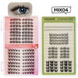 DINGSEN Eyelash Clusters Book Large Capacity Volume Individual Lashes Book Natural Long DIY Cluster Eyelash Extensions Makeup