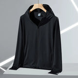 UPF45 UV Sun Protection Clothing Women's Zip Up thin Hoodie Long Sleeve Seatshirt Light Outdoor Fishing Running Hiking Jacket