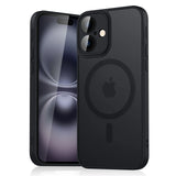 Luxury Magnetic Matte Translucent Armor Shockproof Case For iPhone 11 12 13 14 15 16 For Magsafe Wireless Charge Cover
