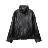 MUJER Faux Leather Jackets for Women Oversize Women's Bomber Jacket Fashion Winter Womens Coats Outerwears Demi-season Jackets