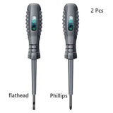 Multifunctional Electrician Test Screwdriver AC Non-contact Induction Test Pen Voltage Tester 70-600V Red Green Induction Lights