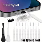 Mobile Phone Speaker Charging Port Cleaning Set Dust Plug for iPhone 16 15 14 Earphones Clean Kit Brush for Samsung Xiaomi