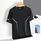 Men Cooling Quick Dry Running T-Shirt Breathable Athletic Top