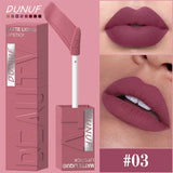Matte Velvet Lipstick Lip Gloss Waterproof Smooth Long-Lasting Non-sticky Non-transfer Deep Red Nude Y2K Daily&Party Makeup Gift
