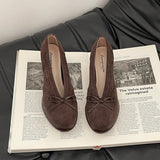 Women's High Heels 2025 Spring Autumn New Vintage Fashion Bow Knot Party Chunky Heels Outdoor Non Slip Luxury Mary Jane Shoes