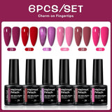Color Block Series | Glossy Nails 0.24 oz Trendy Candy Foam Gel Semi-Permanent Nail Art Drip LED Nail Salon DIY Nail Art Gel Sea